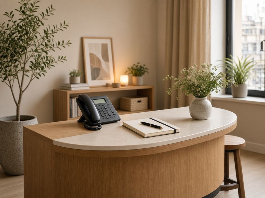 Contact desk at Jadecompass Coaching in Timișoara